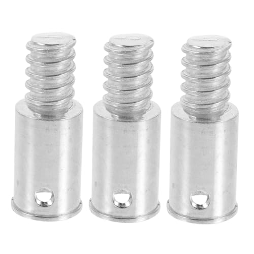 OUNONA 3 Stück Gewindeverbinder Besenstiel Gewindeende Metall Gewindespitze Besenstieladapter Gewindespitze Ersatzgewindeadapter Besenstiel Gewindespitze Silber Eisen