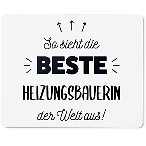 JUNIWORDS Mauspad Mousepad, So Sieht die Beste Heizungsbauerin der Welt aus! (5855966)