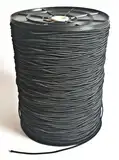 Gummiband, 2,2 mm Durchmesser, 1-20 Meter schwarz, Rund, Gummischnur, Gummikordel, Gummilitze, Elastische Schnur, Armbänder, Gummiseil, Expanderseil (5 Meter)
