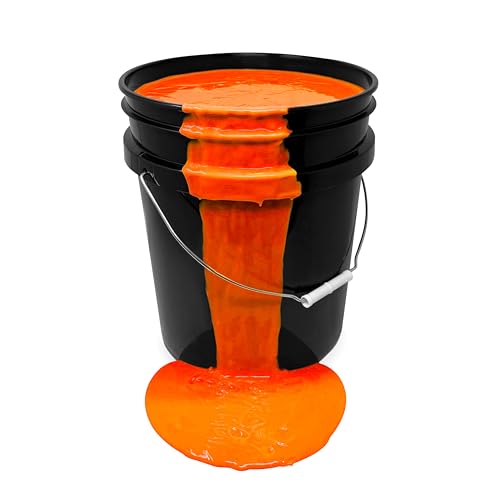 Milo UV-Neon-Eventfarbe, 1,8 l, Neonorange, fluoreszierende Partyfarbe für Rave, Events, Konzerte, leuchtet UV in Schwarzlicht, hergestellt in den USA, sicher für die Haut, waschbar und ungiftig