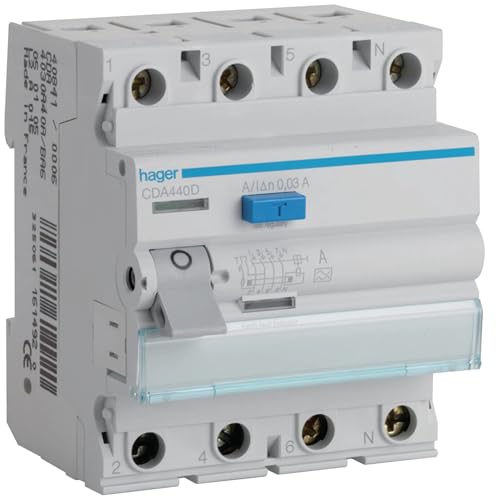 FI-Schutzschalter 4pol. 40A/30mA,6kA CDA440D 3250611610076 Hager