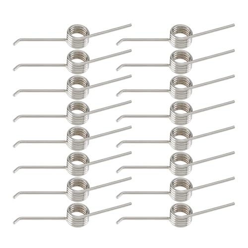 SUPERFINDINGS 16 Stück 160 Grad Torsionsfeder 4 Umdrehungen Edelstahl Torsionsfeder Mechanische Torsionsfeder 0.9mm Drahtdurchmesser Torsionsfeder Für Wartungsarbeiten 7mm Außendurchmesser