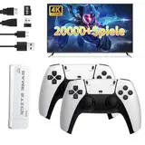 Retro Spiel Stick, Retro Spielekonsole mit Eingebauten 20000+ Klassischen Spielen, Wireless Game Stick, Retro Spielekonsole 64GB, 4K, HDMI Ausgang, 23 Emulatoren