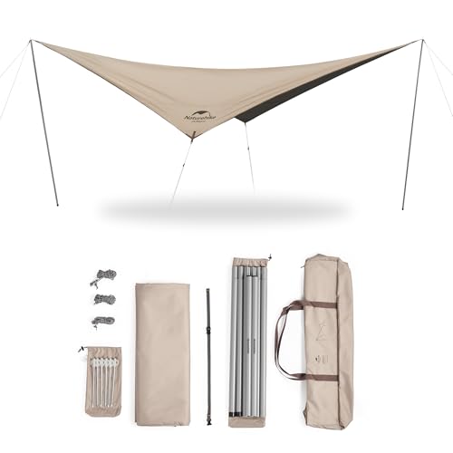 Naturehike Camping Markise Vorzelt Wasserdicht für 8-10 Person Tarpaulin Tarp Regenfest Anti-UV Vordach Markise Pavillon für Outdoor Strand Garten Picknick