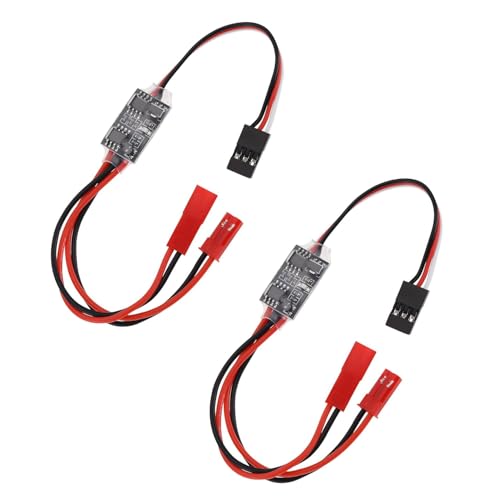 GERUI 2 Stück 20 A Hochstrom-Fernbedienungs-Elektronikschalter 3–30 V RC ferngesteuertes AUX EIN/Aus Schalterrelais für RC Auto LKW Boot LED Licht Drohne