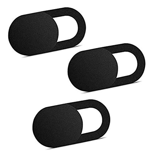 ivoler [3er Set Webcam Abdeckung, Slider Camera Cover Ultra dünne Webcam Cover Privacy-Schutz Kamera Abdeckung für Laptop, PC, Smartphones, Tablets, etc. - (Schwarz)