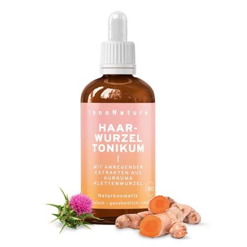 InnoNature Haarwurzel Tonikum I Haarwachstumsboost mit anregenden Extrakten I 100ml Haarwasser, NK konform I 100% Vegan