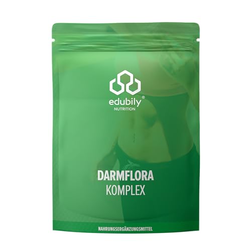 edubily nutrition® Darmflora Komplex - Resistentes Dextrin mit Inulin, Biotin & 6 Bakterien-Kulturen. L. plantarum, L. reuteri, S. boulardii, S. thermophilus, B. lactis, B. longum - 250 g