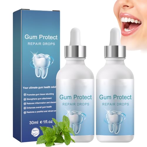 2 Stück Zahnfleischrückgang,Aufbau Gum Protect Repair Gel,Gum Regrowth Tropfen,Frischer Atem,Gründliche Zahnfleischreinigung,Zahnfleischschutz und Mundpflege
