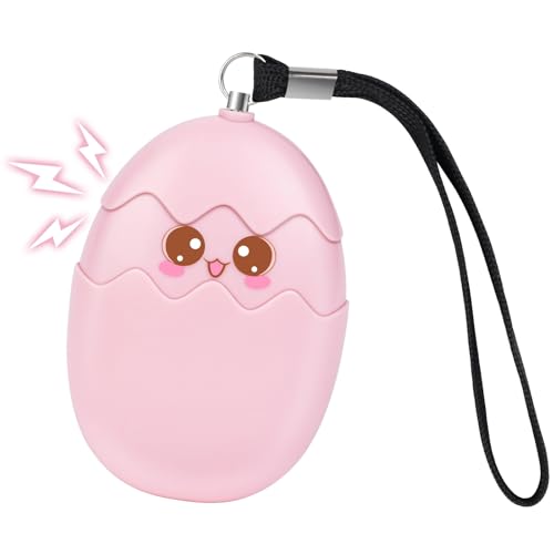 flintronic Persönlicher Alarm 130 dB, Selbstverteidigungsalarm mit LED-Licht und Schlüsselanhänger, Taschenalarm Schlüsselanhänger Alarm für Frauen, Kinder, ältere Menschen, Nachtschicht （Rosa）