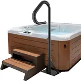 VEVOR Whirlpool-Handlauf 88,9–144,8cm höhenverstellbar Spa-Geländer Whirlpool Aluminiumlegierung rostfrei korrosionsbeständig Pool Handlauf 272kg Tragfähigkeit Haltegriff Einstiegshilfe