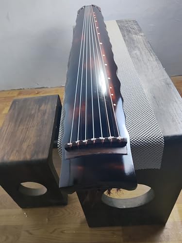 ROJDFCNBW ChinesischTraditionelle handgefertigte Guqin für A Guqin Sunset Style Schwarze chinesische Saiteninstrumente