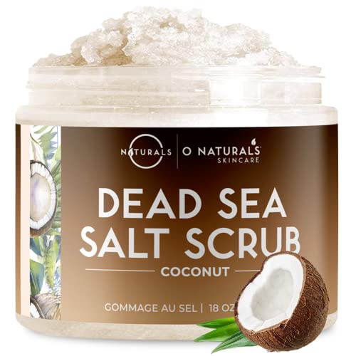 Körperpeeling Salt Body Scrub Peeling Gesicht Peeling Körper Coconut mit Vanilla Feuchtigkeitsspendend Eingewachsene Haare Körner Totes Meer Salz Dead Skin removal Frauen Männer 500g