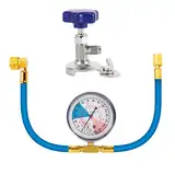 SUNJULY R134A Klimaanlage Kältemittel Aufladeschlauch, Auto Kältemittel Füllschlauch mit Messgerät, Klimaanlage Schlauch Adapter kühlmittel, kältemittel Nachfüllset Auto klimaanlage