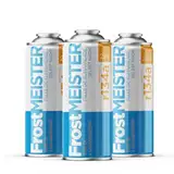 FrostMEISTER 2in1 Auto Klimaanlagen-Befüllset 400 ml: Schnelles und einfaches Befüllen mit R134a-Ersatz (1995–2016), umweltfreundlich und sicher für Fahrzeuge, 3 Dosen x 400 ml