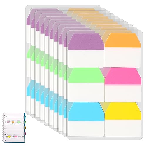 1200 Stück Sticky Index Tabs Farbige Seitenmarkierungen Tabs 28x29 mm Beschreibbare Klebezettel Haftstreifen Bunt Page Marker Tabs für Dokumenten Bücher Tagebuch Dateiverwaltung