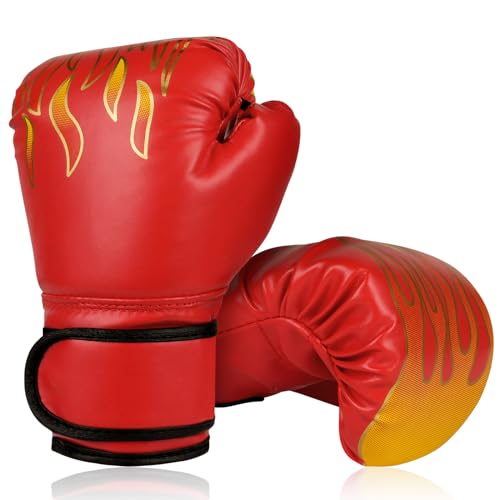 Flintronic Boxhandschuhe Kinder, Kinder Boxhandschuhe, Boxhandschuhe für Kinder, Junior Boxing Gloves, Kickboxhandschuhe für Muay Thai, MMA, Kampfsport, Kickboxen, Sparring (3-10 Jahre)