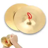 Crash Becken, 2 Stück 14.7cm / 5.79in Messing Handbecken Percussion Instrument Musikinstrument Cymbals für Tänzer Ball Party, Erwachsene Kinder Messing Trommeln und Schlaginstrumente Ausrüstung