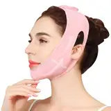 V Gesichtsmasken, Wiederverwendbare V-Linienmaske, Doppelkinn Entferner Lifting-Maske, V-förmiges Kinn Gesichtsstraffungsband, Gesichts-Schlankheitsgurt für Doppelkinn und schlaffe Gesichtshaut