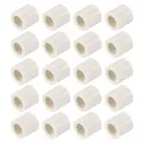 PATIKIL 0,5"/12,5mm x 13mm Pool Queue Ferrulen, 20er Pack Billard Queue Ferrulen zum Aufstecken, Ersatzteile für Snooker Pool Queue Spitzen, Weiß