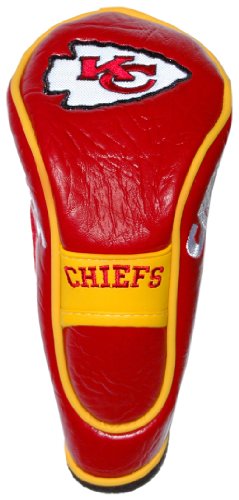 Team Golf NFL Kansas City Chiefs Hybrid Head Cover Hybrid Golf Club Headcover, Hook-and-Loop Closure, Velour Lined for Extra Club Protection