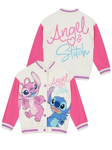 Disney Lilo Und Stitch Jacke | Bomberjacke Stitch Und Angel | Mädchen Mantel| Rosa 134
