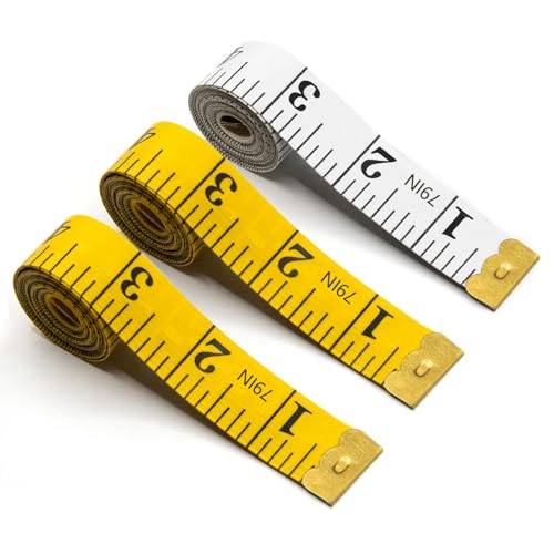 QZKJQDD Maßband Körper, Maßband, Maßband 2M, Massband, Schneider Maßband, Schneidermaßband 2M, Körpermaßband, Measuring Tape, Tape Measure, Massband Körper, Bandmaß 2 in 1 - Maßband CM