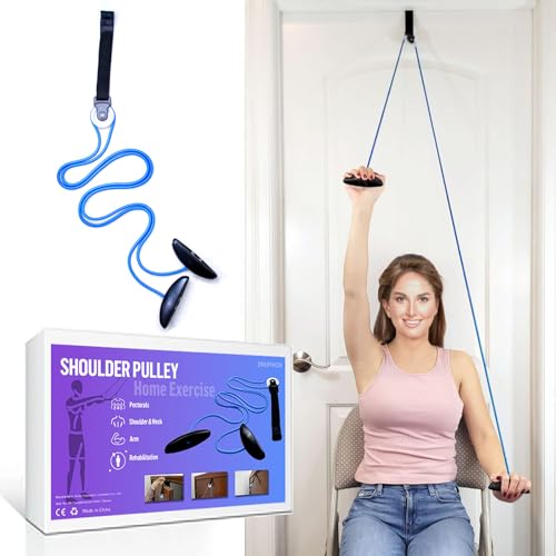 Schultertrainer Pulley, Schulter Physiotherapie Seilzug für Rehabilitation/Schulter Trainer, Shoulder Rope Pulley für Training Zur Schultermobilität, Tür Hängen Fitness Gymnastik Seil