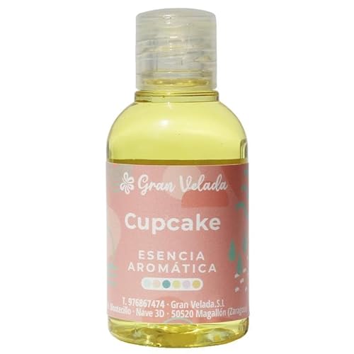 Cupcake-Duftessenz, süßer und umhüllender Duft, ideal für Parfums, Seifen und selbstgemachte Kerzen, Noten von Mandel, Zimt und Vanille, für den professionellen Gebrauch, 50 ml