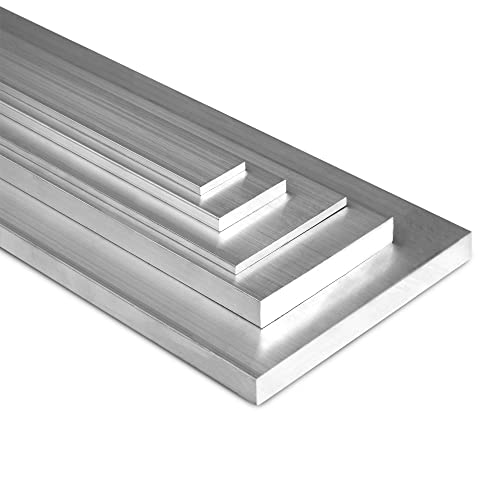 TJ Flachprofil Aluminium 40x10mm - 1m Länge/robustes & langlebiges Aluprofil/Alu Flachprofil für Innen- & Außen vielseitig einsetzbar/korrosionsbeständiges Flachprofil aus Aluminium