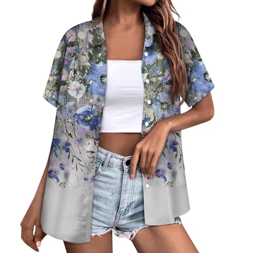 Oberteile Damen Sommer Sweatshirt Damen Blusen & Tuniken für Damen Rote Bluse Damen Oberteile Sommer I Love Tshirt Damen Kurzarm Bluse Shirts Basic Shirt Damen Glitzer Oberteile Türkis S