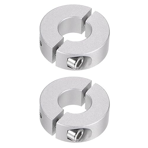 QUARKZMAN 2Stk Doppel Spaltwelle Kragen für 16mm Welle Set Schraube Klemmkragen 35mm AD 12mm Breite für Stopfen Positionshalter Zahnräder Maschine Hilfsmittel Industrie Eloxierung