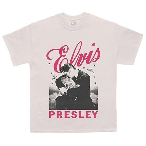 ELVIS PRESLEY Unisex-Erwachsene Artist Merch, Natürlich, M