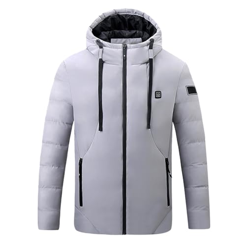 SRZYMJ Mantel Herren Beige Wintermantel Übergangsjacke Leicht Gefüttert Outdoorjacke Warm Jacke Winter Leicht Softshelljacke Steppweste Leicht Funktionsjacke Parka Winter Sportjacke Freizeitjacke