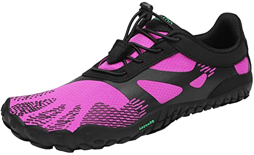 SAGUARO Barfußschuhe Herren Damen Traillaufschuhe Outdoor & Indoor Training Fitnessschuhe Wander Wald Strand Straße Laufschuhe Walkingschuhe Schnell Trocknend Badeschuhe, Iris Violett, 38 EU