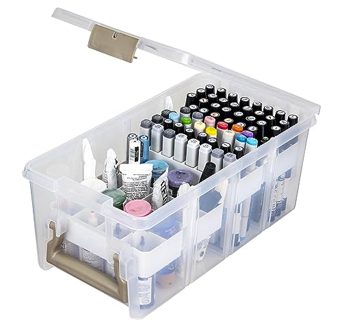 ArtBin Semi Satchel mit Zubehörablagen, Aufbewahrungsbehälter, transparent