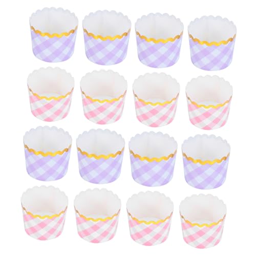 Holibanna 100Stücke Papierkuchenhalter Cupcake Förmchen Goldprägung Farben Für Hochzeiten Geburtstagsfeiern Konfiserien Und Lebensmittelecht Und Sicher