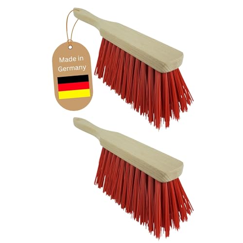 Novaliv 2X ELASTON Handfeger Draußen Handbesen Holz Kehrwisch Industriehandfeger Auto Schneebesen Holz Hand Brush Handfeger Grob Handfeger Camping Besen Vorzeltteppich Wohnwagen Feger Straße