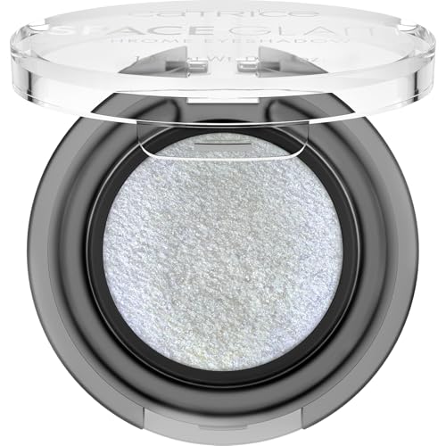 Catrice Space Glam Chrome Eyeshadow, Lidschatten, Nr. 040, Silber, langanhaltend, Expressergebnis, hochpigmentiert, vegan, ohne Mikroplastikpartikel, Nanopartikel frei, ohne Parfüm, 1er Pack (1g)