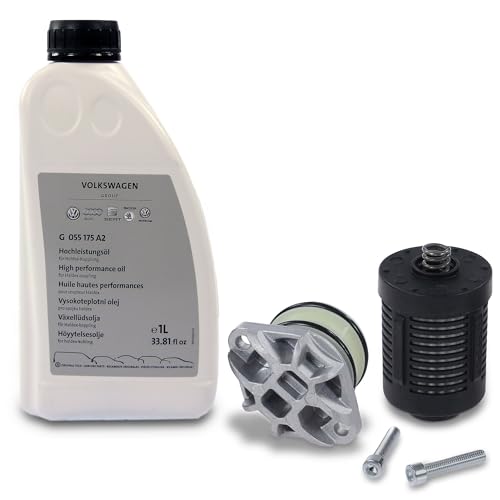 ATEC Germany 1x Hydraulikfilter Haldex für Lamellenkupplung inkl. Kappe & Getriebeöl 1l Kompatibel mit A udi A3, Q3, TT, SEAT, SKODA OCTAVIA, SUPERB, YETI, VW CADDY, GOLF, MULTIVAN, PASSAT, TRANSPORTE