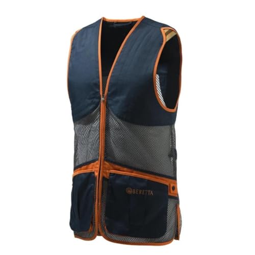 Beretta Schießweste FULL MESH VEST Tontauben TRAP SKEET leichte Weste Blue Total & Eclipse Grey (as3, alpha, xx_l, regular, regular)