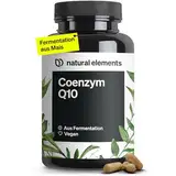 natural elements Coenzym Q10 – 200mg pro Kapsel – 120 vegane Kapseln – 4 Monate Reichweite – hochwertiges Q10 aus Fermentation von Mais – hochdosiert, in Deutschland produziert & laborgeprüft