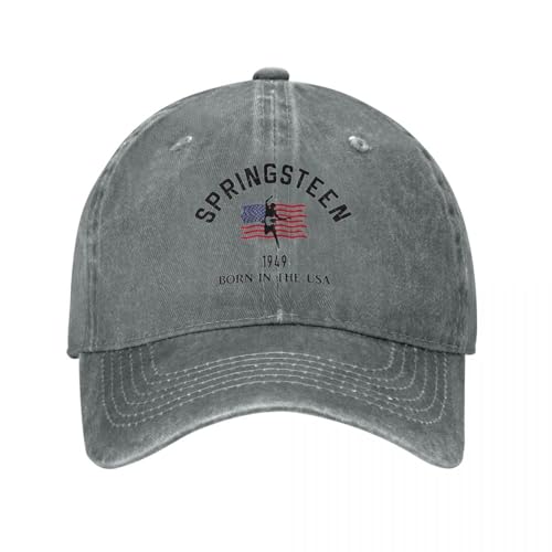 Vintage Bruce, Hüte geeignet für USA-Fans, Springsteen Baseballmützen Unisex-Stil Distressed Baumwolle Snapback Hut Heartland Rock Outdoor Sommer Hüte Kappe