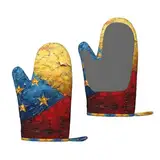 Ofenhandschuhe aus Silikon, Motiv: Flagge von Venezuela, für Grill, Kochen, Backen, Küchenzubehör, Erwachsene