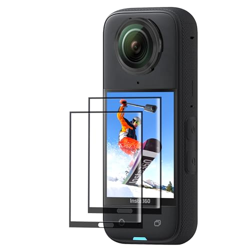 CYNOVA Insta 360 X4 Displayschutz Gehärteter Film 2-Pack, Kamera Zubehör für Insta360 X4 Displayschutz, 9h Härte Kratzfest, Anti-Fingerabdruck Blase frei