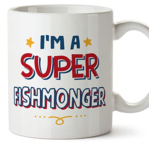 Mugffins Tassen/Becher mit Spruch für FISCHHÄNDLERIN - Auf Englisch - I'm Super - 11 oz / 330 ml - originelles und lustiges Geschenk Mitarbeiter