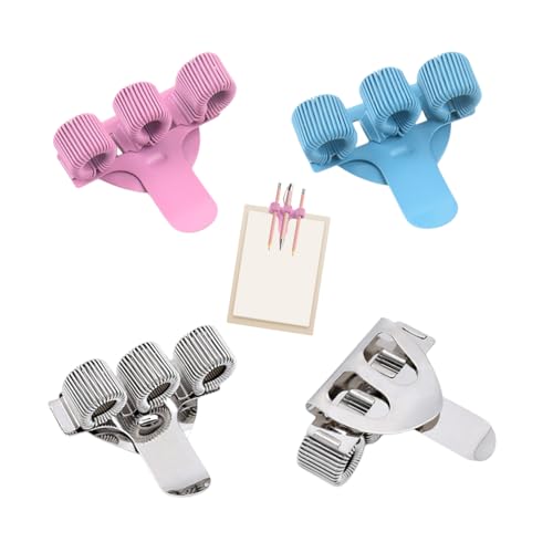 YZROHYI 4 Stück Stiftehalter Kasack Krankenschwester Zubehör Stifthalter Clips,Dreilöcher Stiftehalter Bunt,Behälter Stiftehalter Metall,Kasack Halterung Kugelschreiber,Pen Holder Clip Nurse