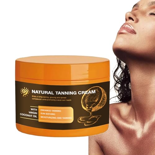 Intensive Tanning Gel, Karotten-Bräunungsgel, Shine Brown Bräunungsbeschleuniger Sonnencreme, Bräunungscreme mit Kokosnussöl & Vitamine E, Schnelle Bräunung Selbstbräuner Gel für Gesicht und Körper