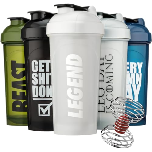 Hydra Cup OG Shaker-Flaschen, 794 ml, 5 Stück, max. Vorteilspack, Protein-Shaker, 5 Stück, auffällige Farben und Logos, Version 2