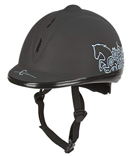 Covalliero Helm Reithelm Beauty VG1 Schwarz, 52-55 cm